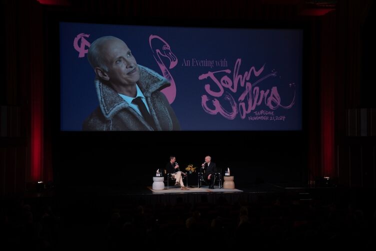 John Waters speaks the Coolidge Award at the Coolidge Corner Theatre on November 21, 2024