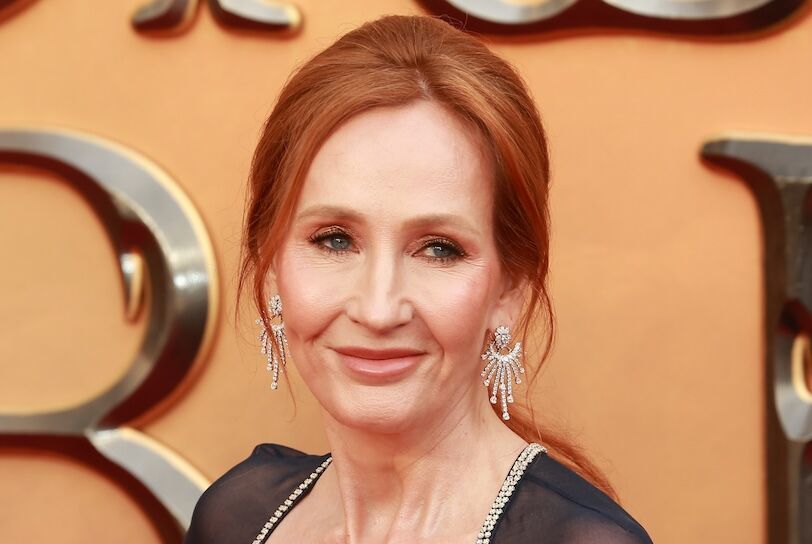 jk-rowling-transphobia-sports-barbra-banda March 29, 2022: J.K. Rowling attends "Fantastic Beasts: The Secrets of Dumbledore" World Premiere at The Royal Festival Hall in London, England.