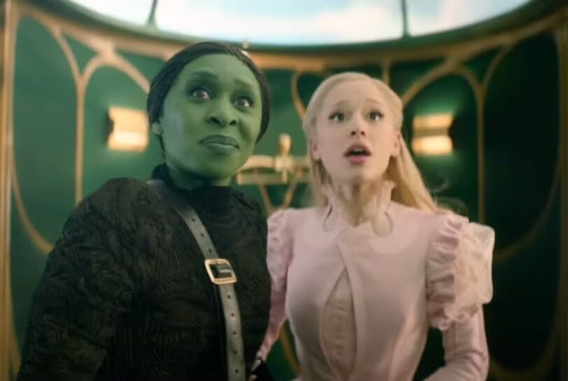 wicked-mattel-toy-box-lawsuit-adult-website Queer actress Cynthia Erivo and pop singer Ariana Grande as the witches Elphaba and Galinda in "Wicked."