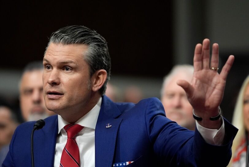 Pete Hegseth speaks during a Senate Armed Services committee hearing on his expected nomination to be Secretary of Defense on Tuesday, Jan. 14, 2025 in Washington, D.C.