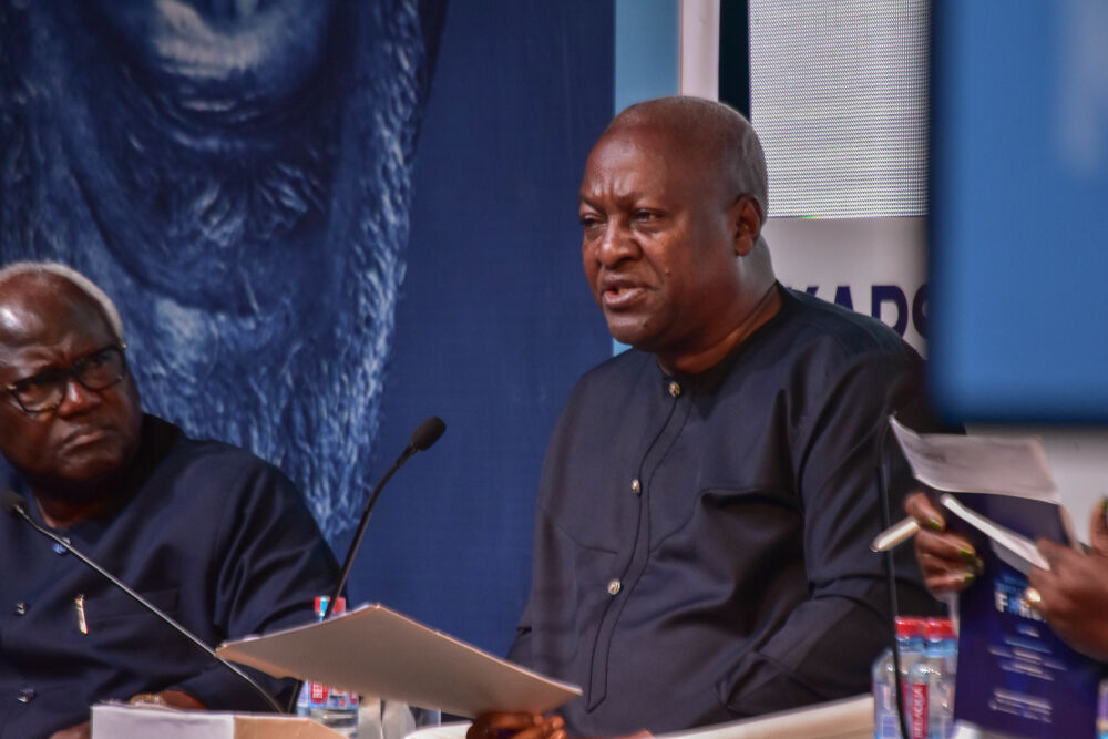 shutterstock_1496171066 Accra, Ghana – September, 4, 2019: John Mahama at the Kofi Annan Peace and Security forum