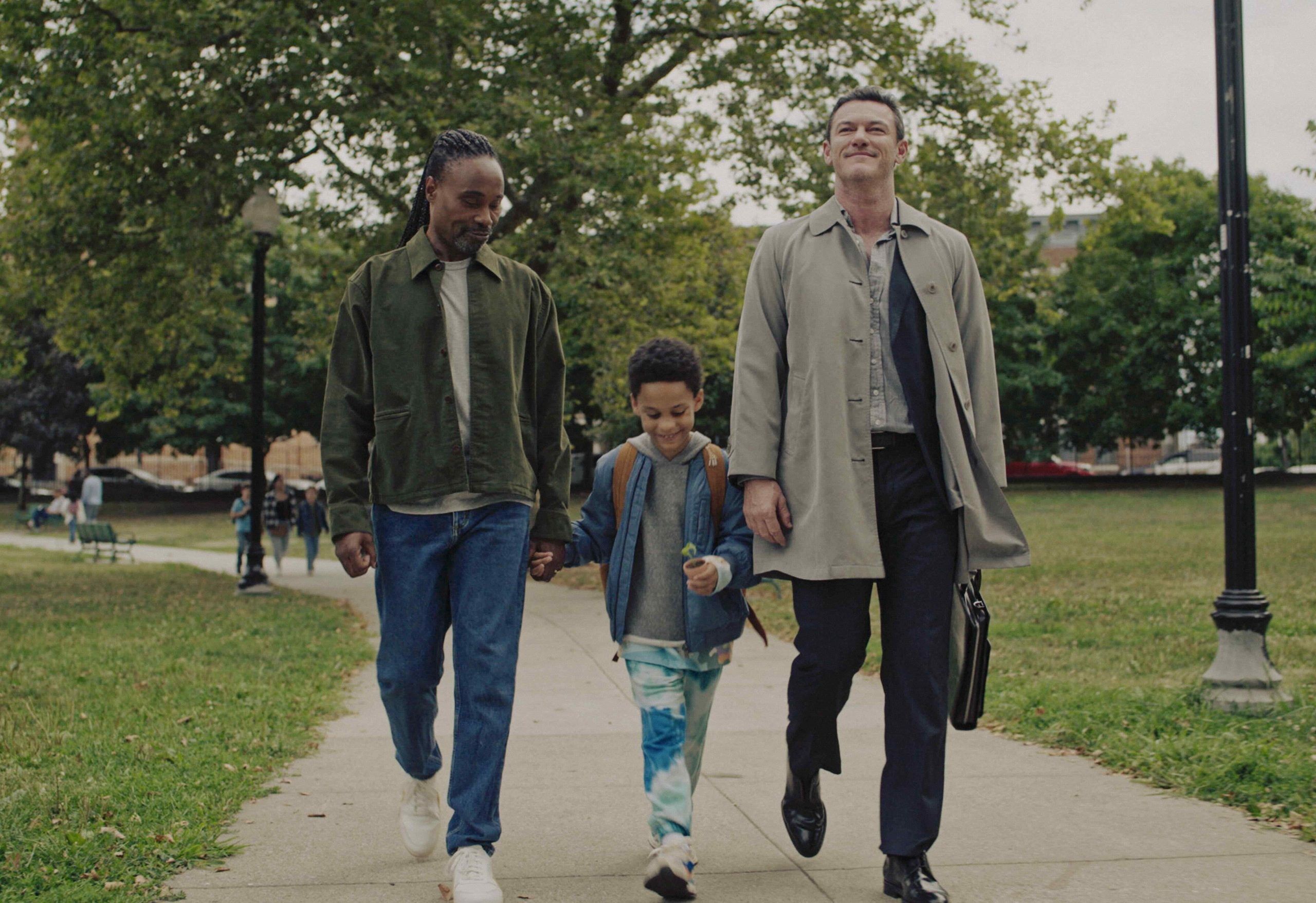 Billy Porter, Christopher Woodley, and Luke Evans in 'Our Son'.