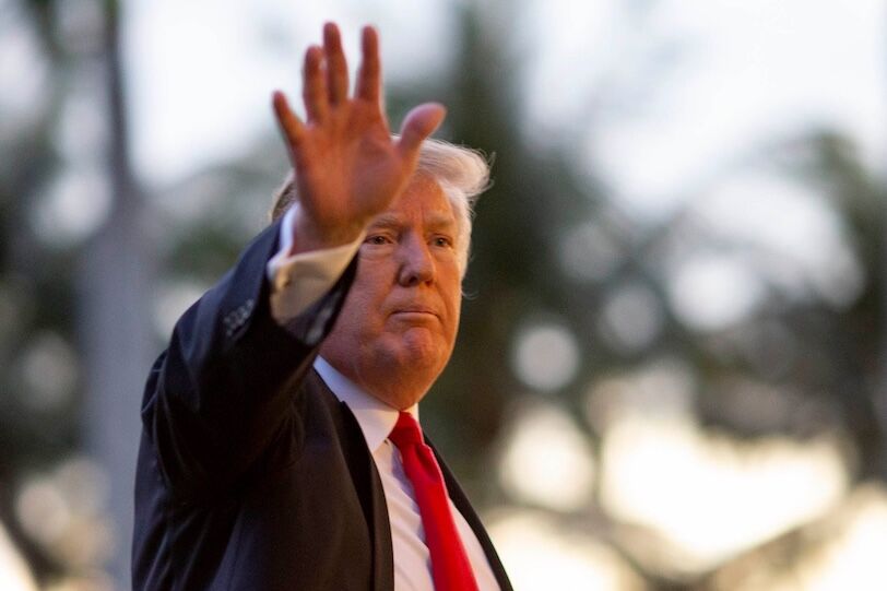 President Donald J. Trump arrives at Trump International Golf Club, Sunday, February 3, 2019. President Trump was hosting his annual Super Bowl watch party at his golf club in West Palm Beach.