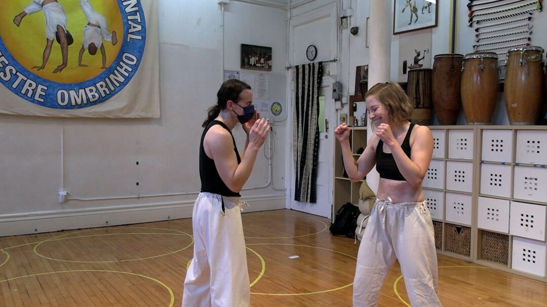 Members of Fearless Queers in self defense class