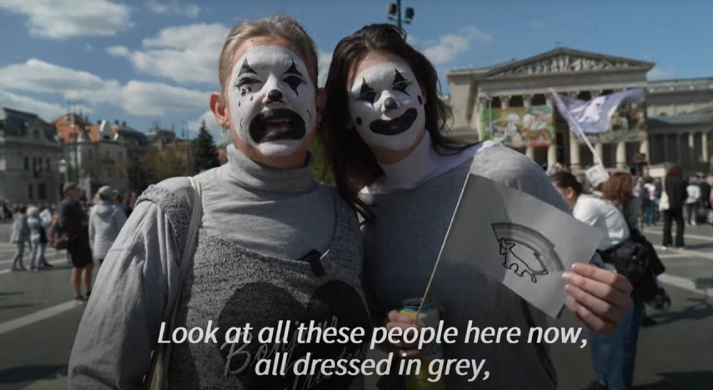 hungary-gray-pride Scene from Hungary's Gray Pride protest