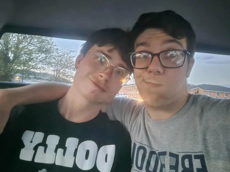 Christopher Elder {right} and his boyfriend [left}