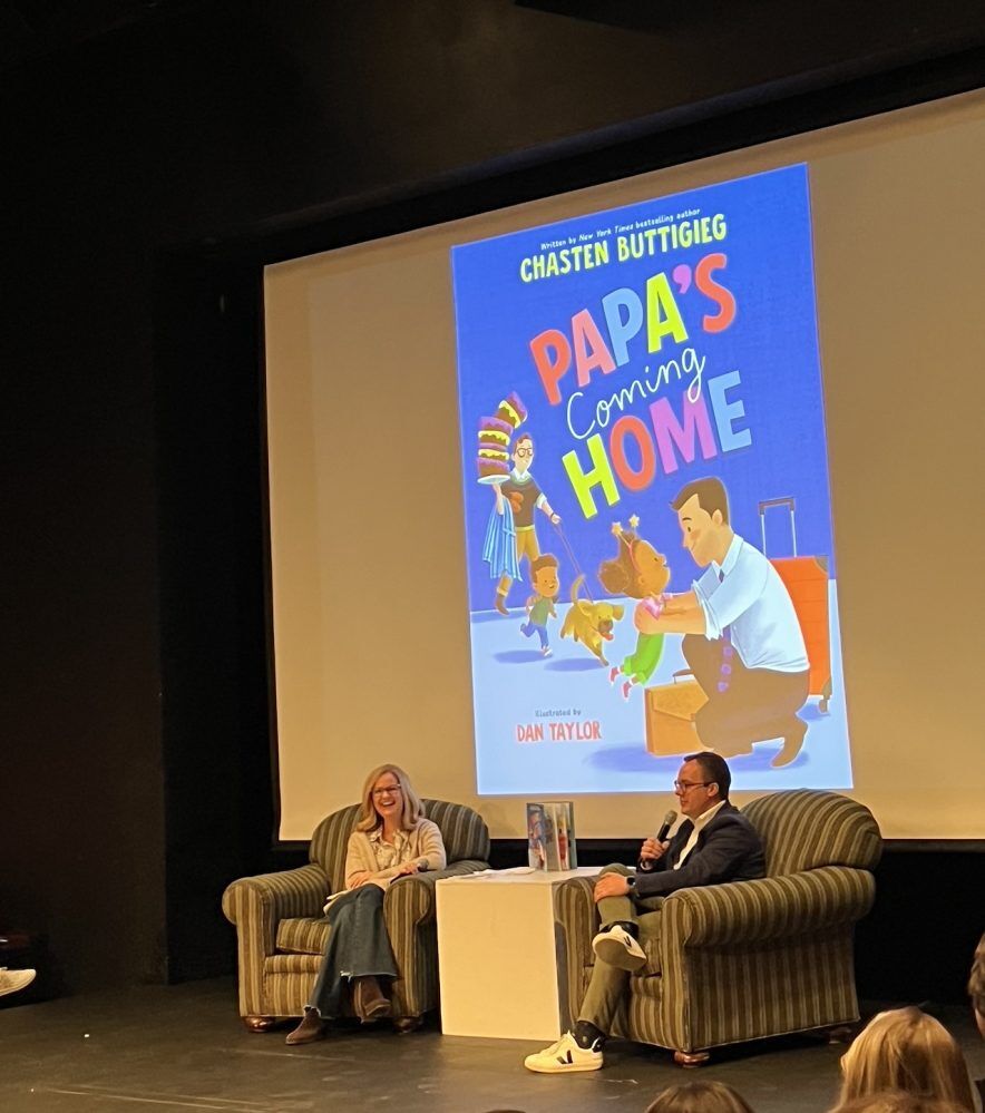 Bonnie Hunt moderates a chat with Chasten Buttigieg about