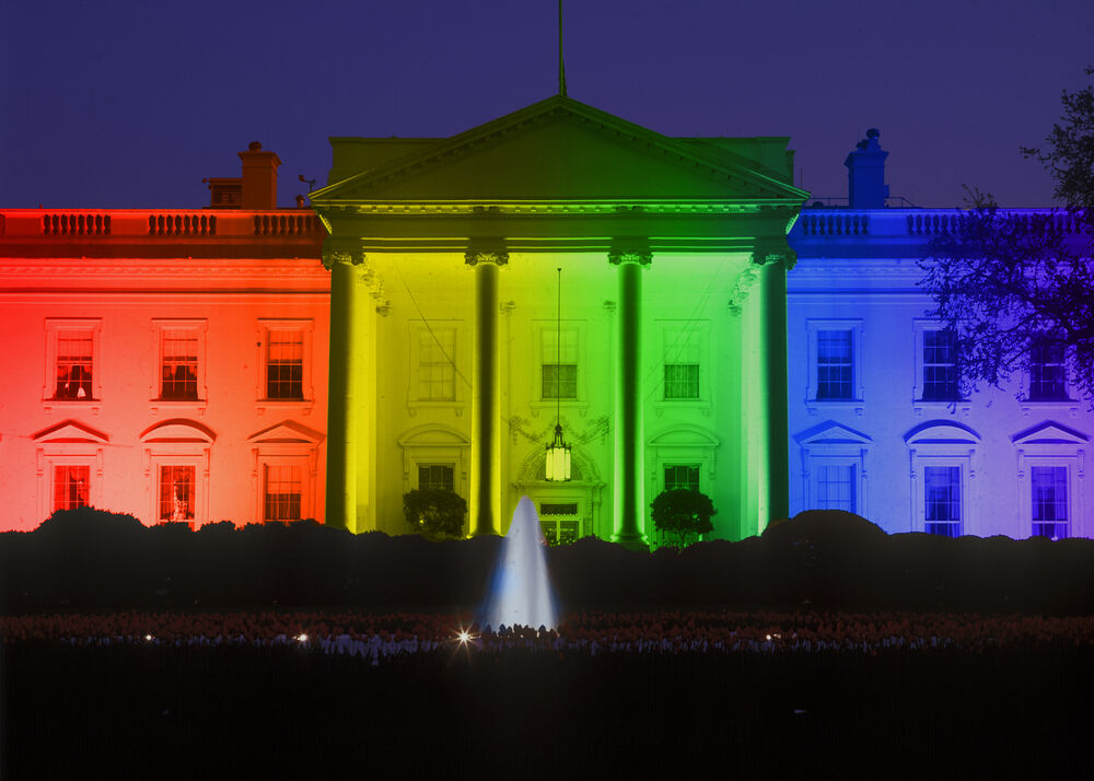 The White House was lit up in rainbow colors to celebrate the Obergefell decision