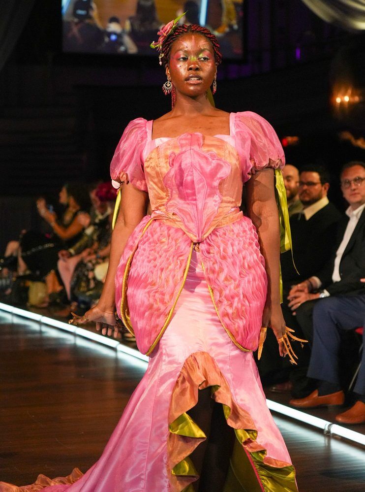 Fashion by designer Thornpetal is modeled during the Queer AF Art and Fashion Show at Mechanics Hall September 5.