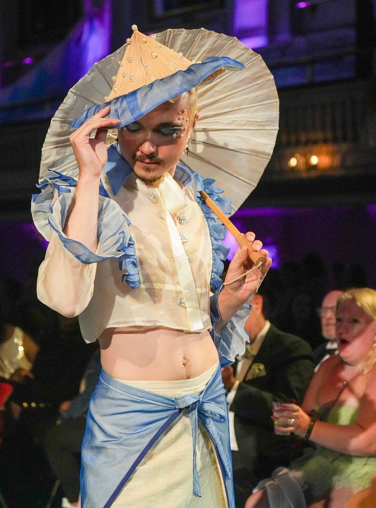 Fashion by designer Thornpetal is modeled during the Queer AF Art and Fashion Show at Mechanics Hall September 5.