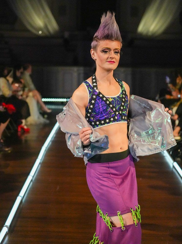 Fashion by designers Cosmic Unicornz is modeled during the Queer AF Art and Fashion Show at Mechanics Hall September 5.