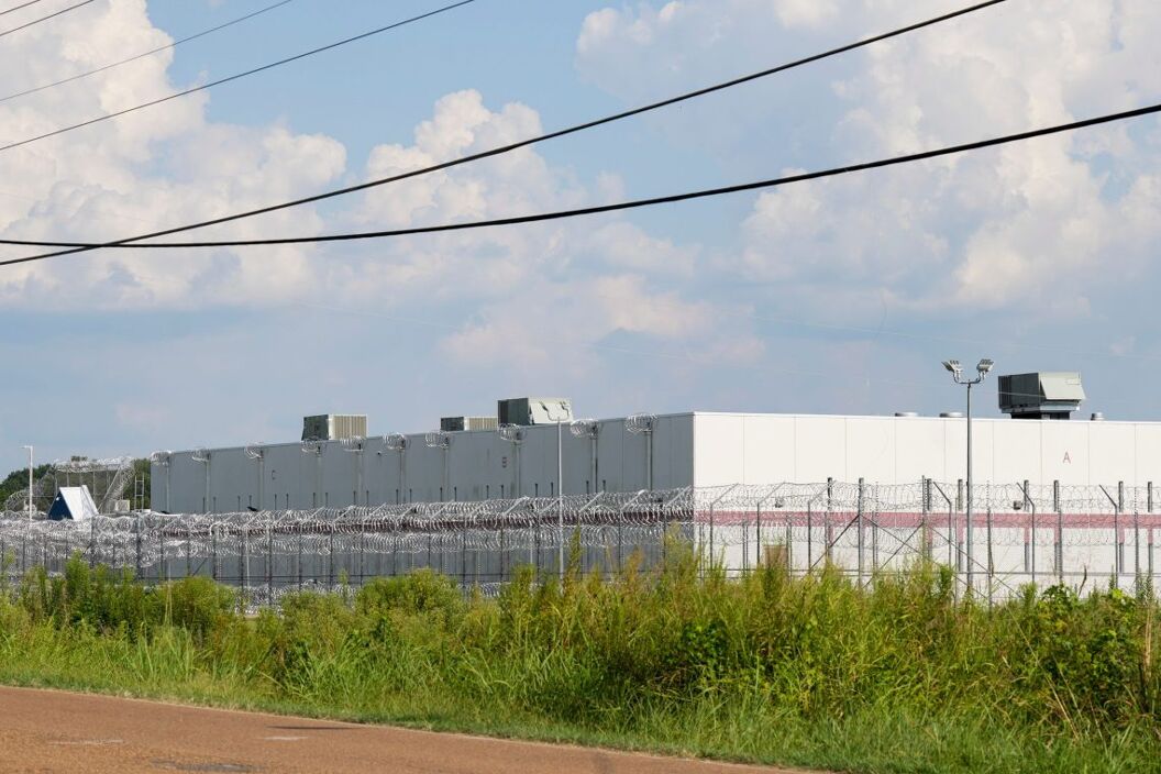 The West Tennessee Detention Facility, run by CoreCivic, is seen on August 15, 2025. The facility is now used as an ICE detention center.